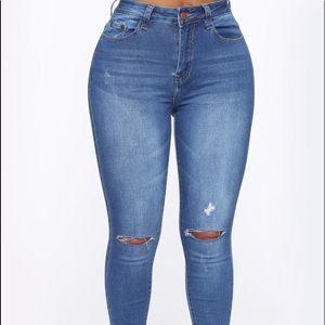 Medium washed jeans (fashion nova)
